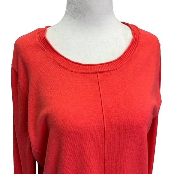 Conrad C Orange Round Neck Long Sleeve Sweater Size L - Picture 3 of 10